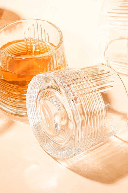 Gridline Rotating Whiskey Glass Set of 6 (170ml)