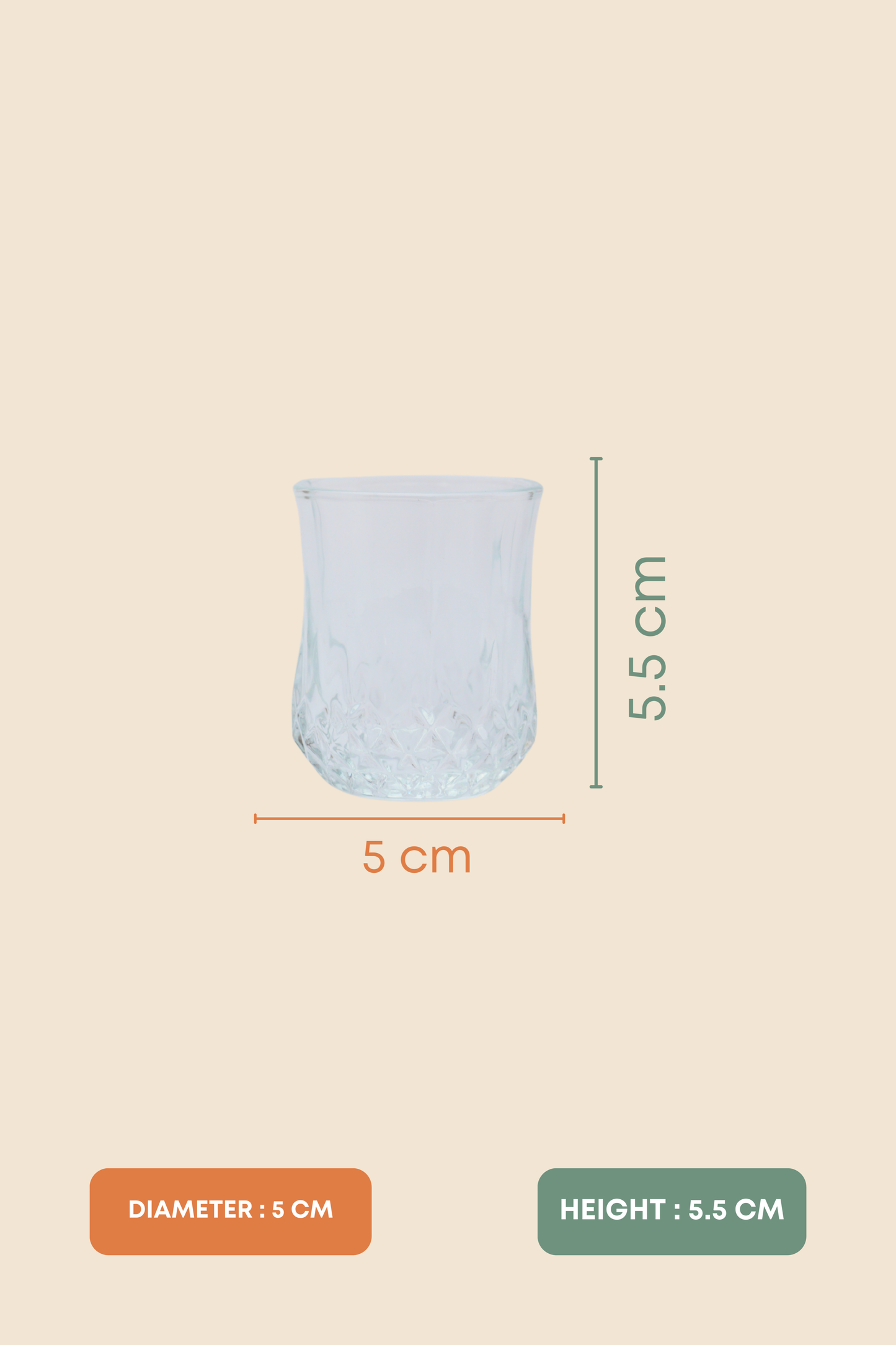 Crystal Bloom Shot Glass Set of 6 (50ml)
