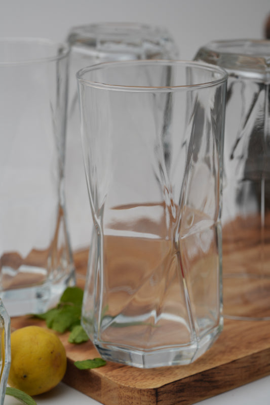 Diamond Twist Glass Set of 6 (440ml)