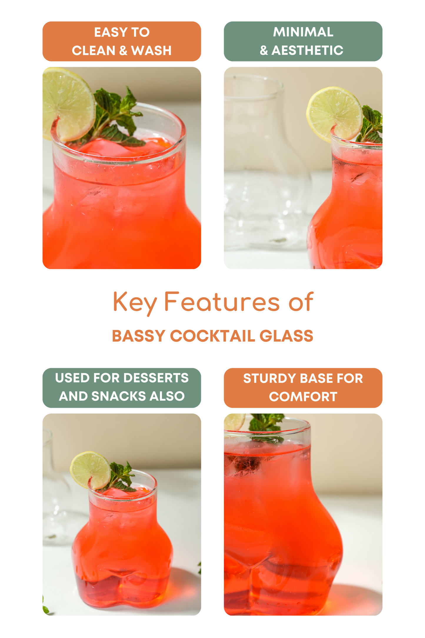 Bassy Cocktail Glass Set of 2 (450ml)