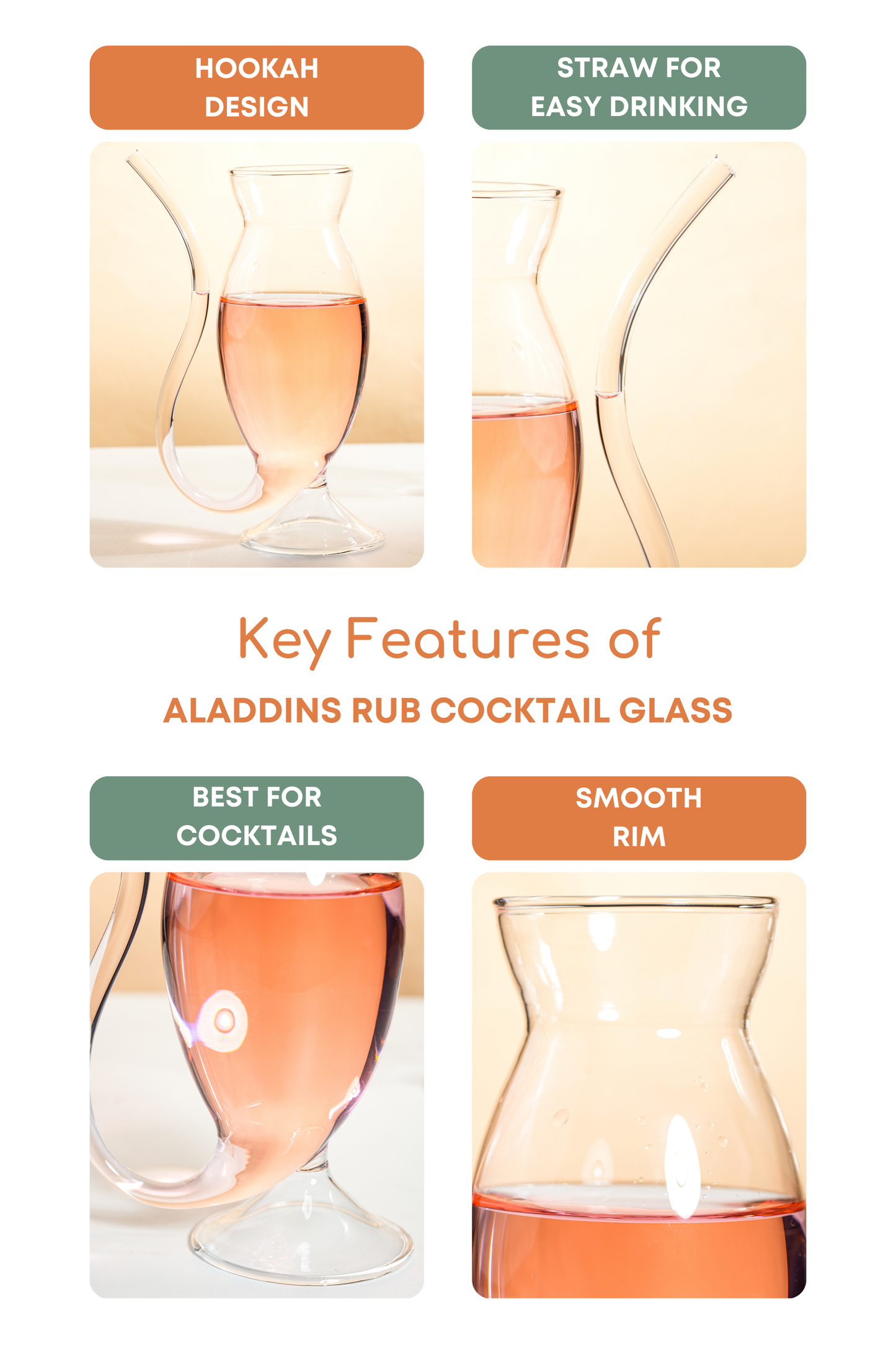 Aladdins Rub Cocktail Glass Set of 2 (300ml)