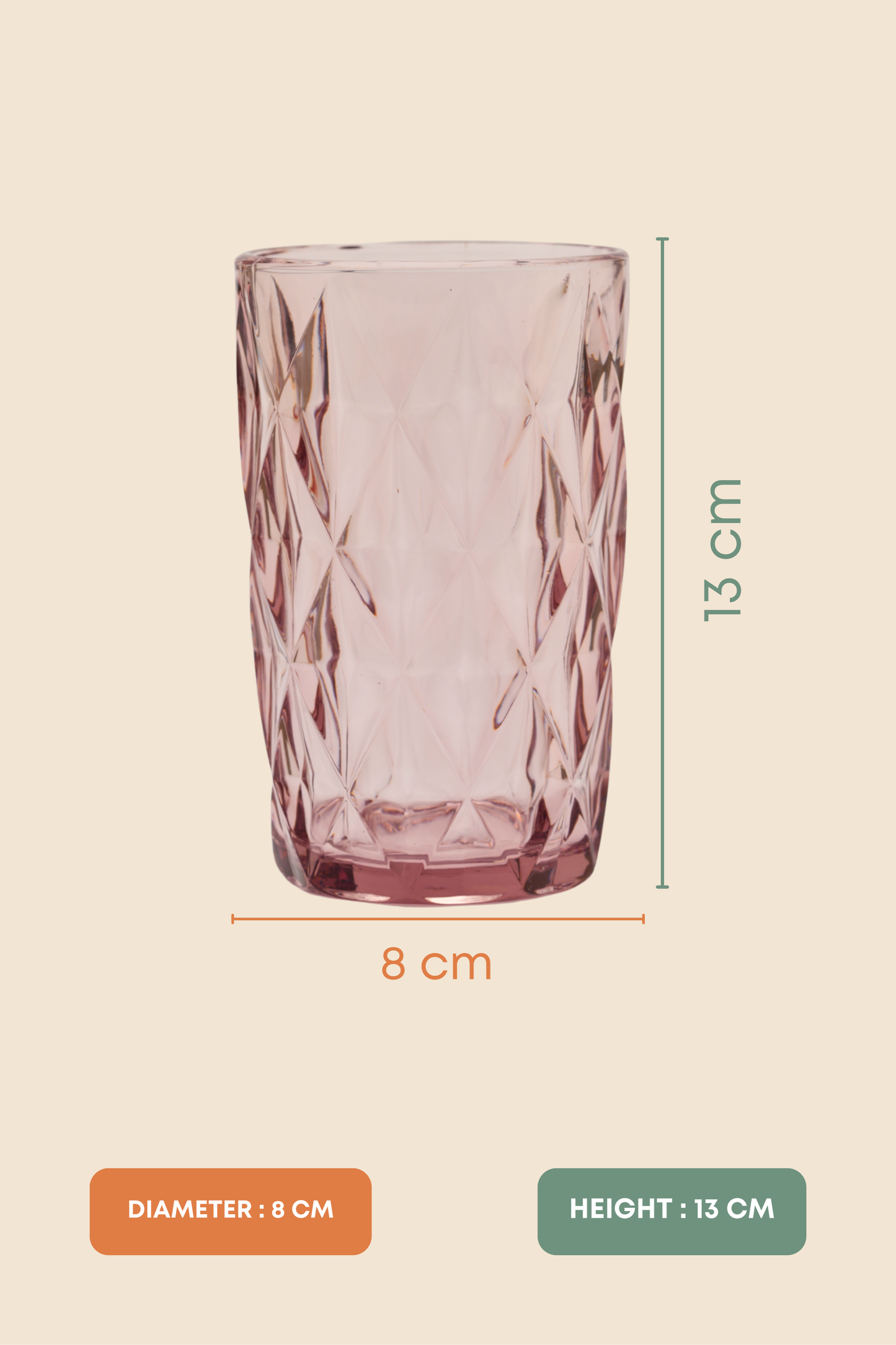 Hibiscus Purple Glass Set of 6 (400ml)