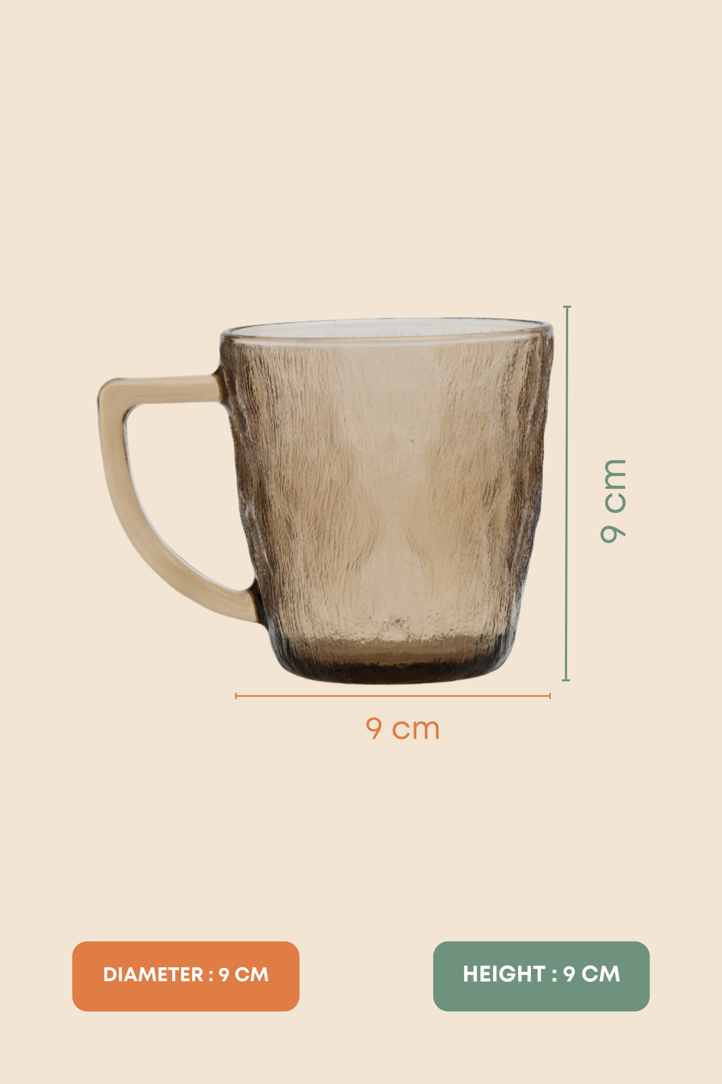 Icey Glass Mug Set of 2 (260ml)