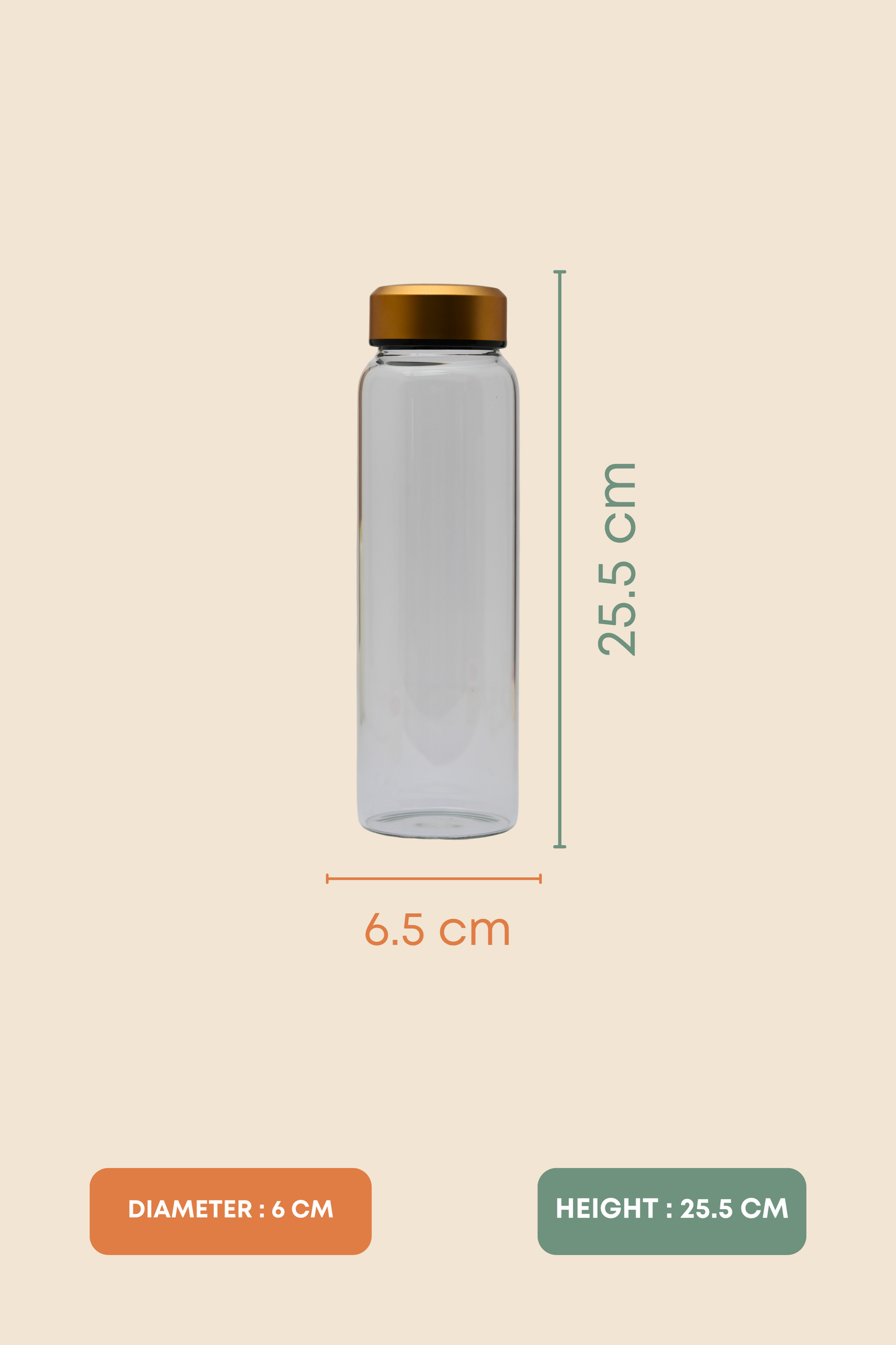 Premium Borosilicate Glass Bottle 1 Litre
