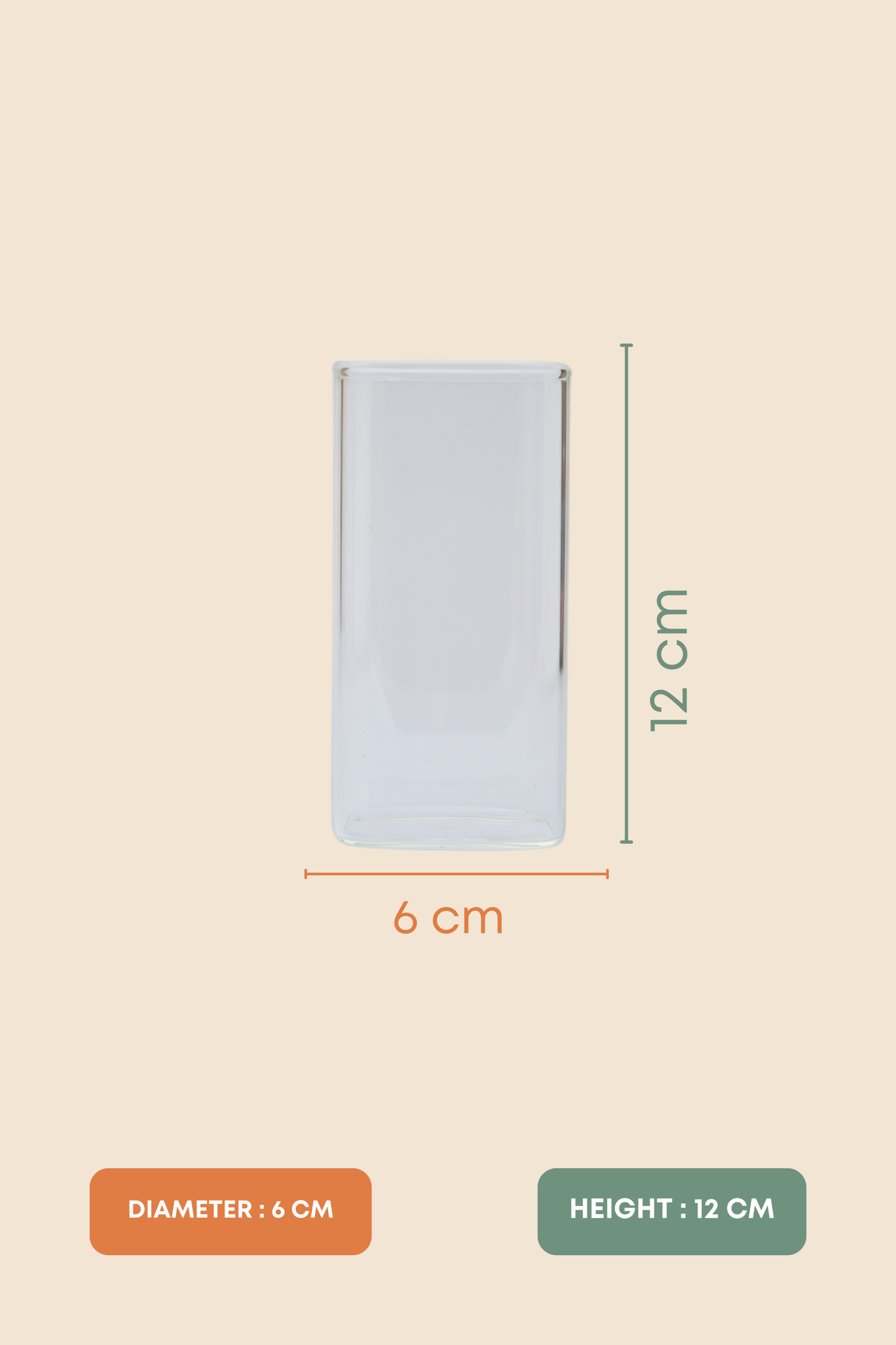 Qubo Borosilicate Glass Set of 6 (320ml)