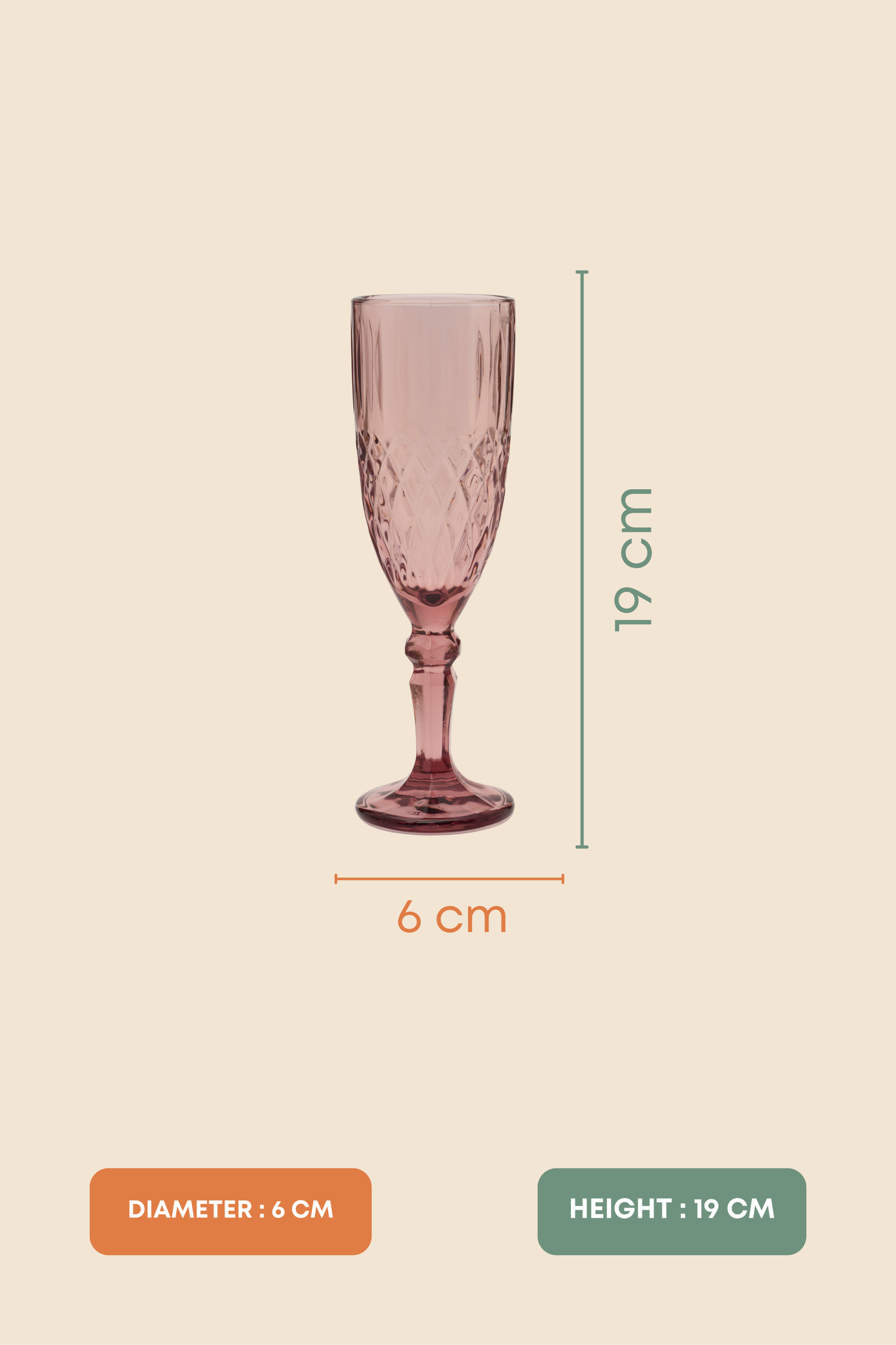 Rosé Royale Goblet Wine Glass Set of 6 (165ml)