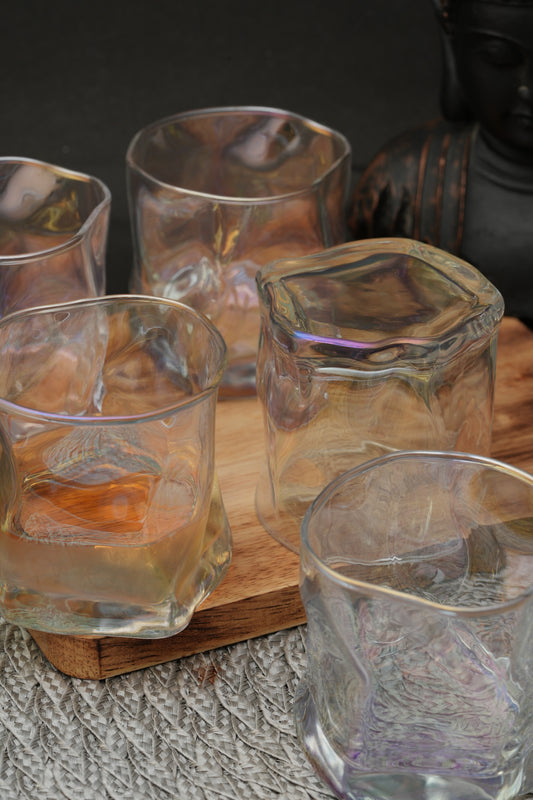 Sculpted Wave Whiskey Glass Set of 6 (280ml)