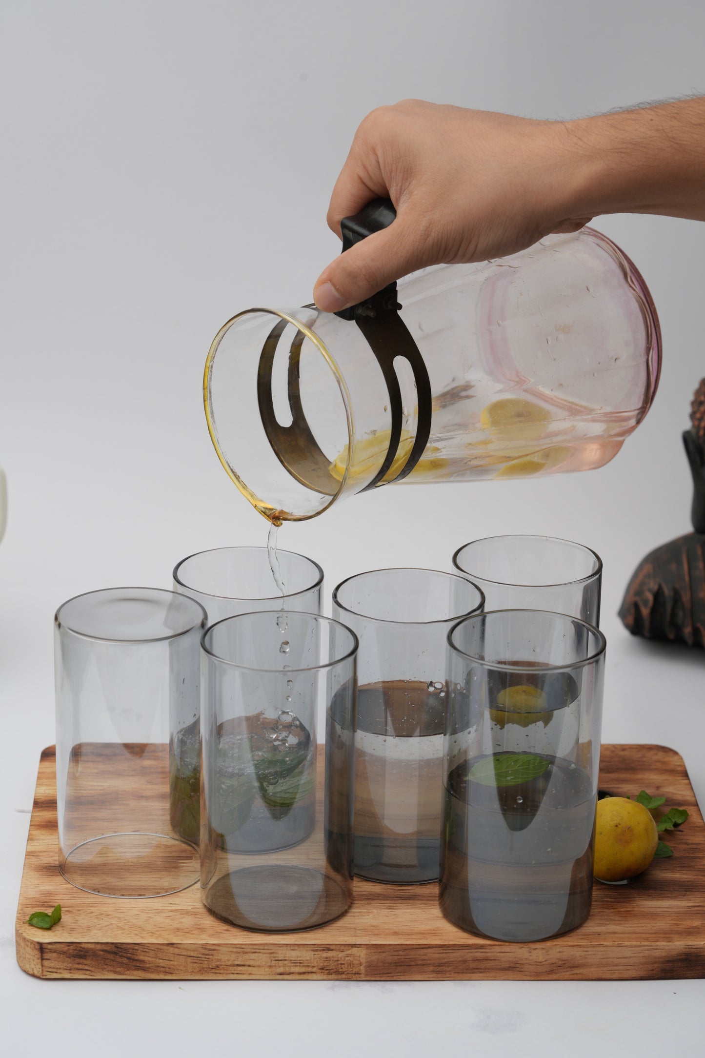 Smoke Clarity Borosilicate Glass Set of 6 (320ml)