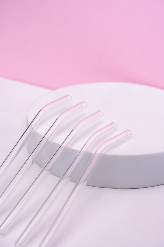 Glass Straws Set of 5 (17.5cm)