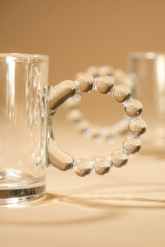 Beady Glass Mug Set of 6 (110ml)