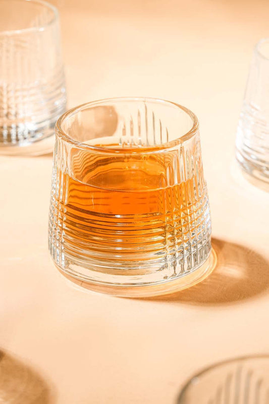 Gridline Rotating Whiskey Glass Set of 6 (170ml)