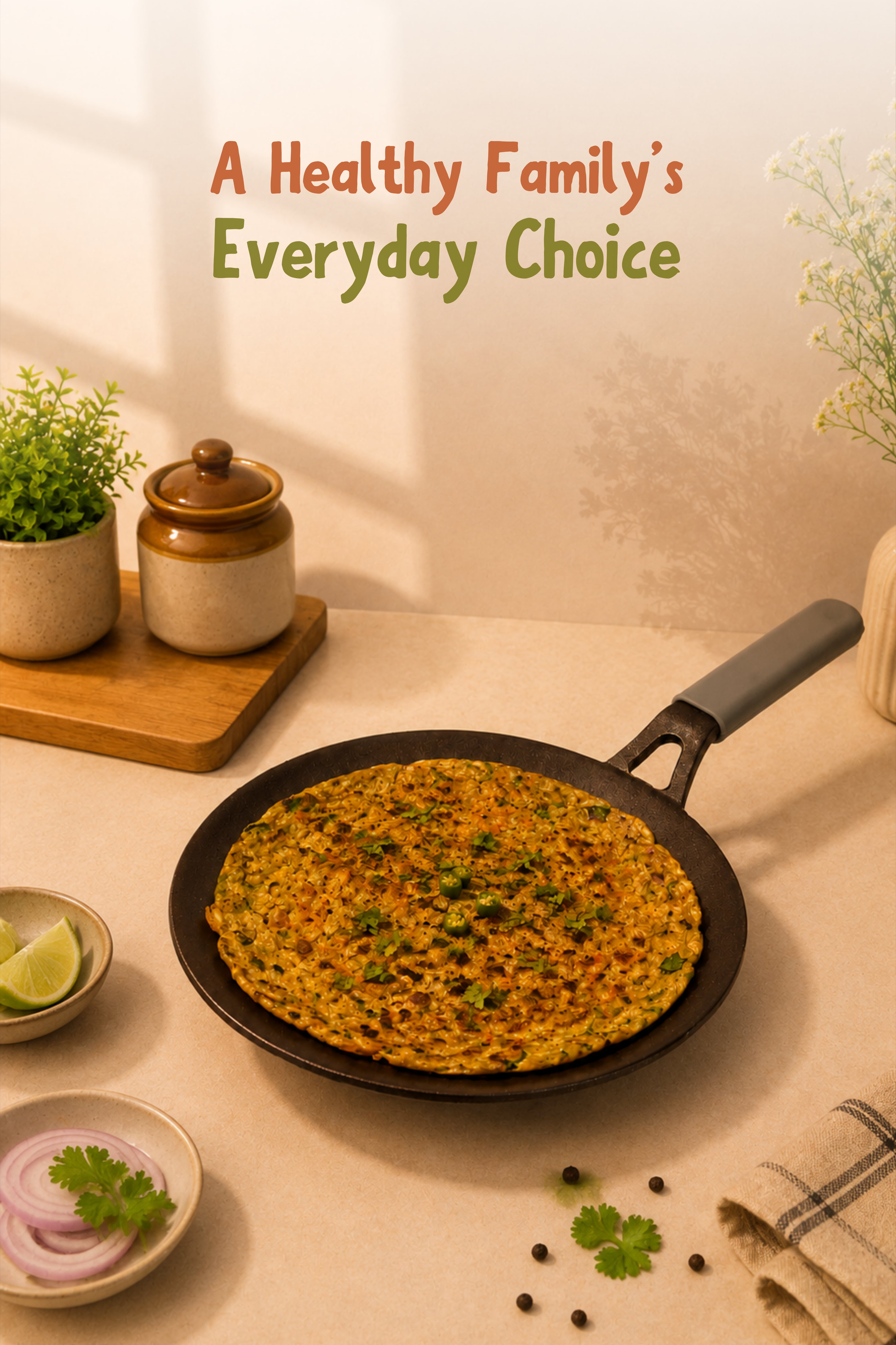 Cast Iron Concave Roti Tawa 25.5cm / 10 inch, Pre-seasoned, Nonstick, 100% Pure, Toxin-free