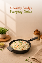Cast Iron Fry Pan/Skillet 25.5cm / 10 inch (1.8L), Pre-seasoned, Naturally Nonstick, 100% Pure, Toxin-free, Gas & Induction