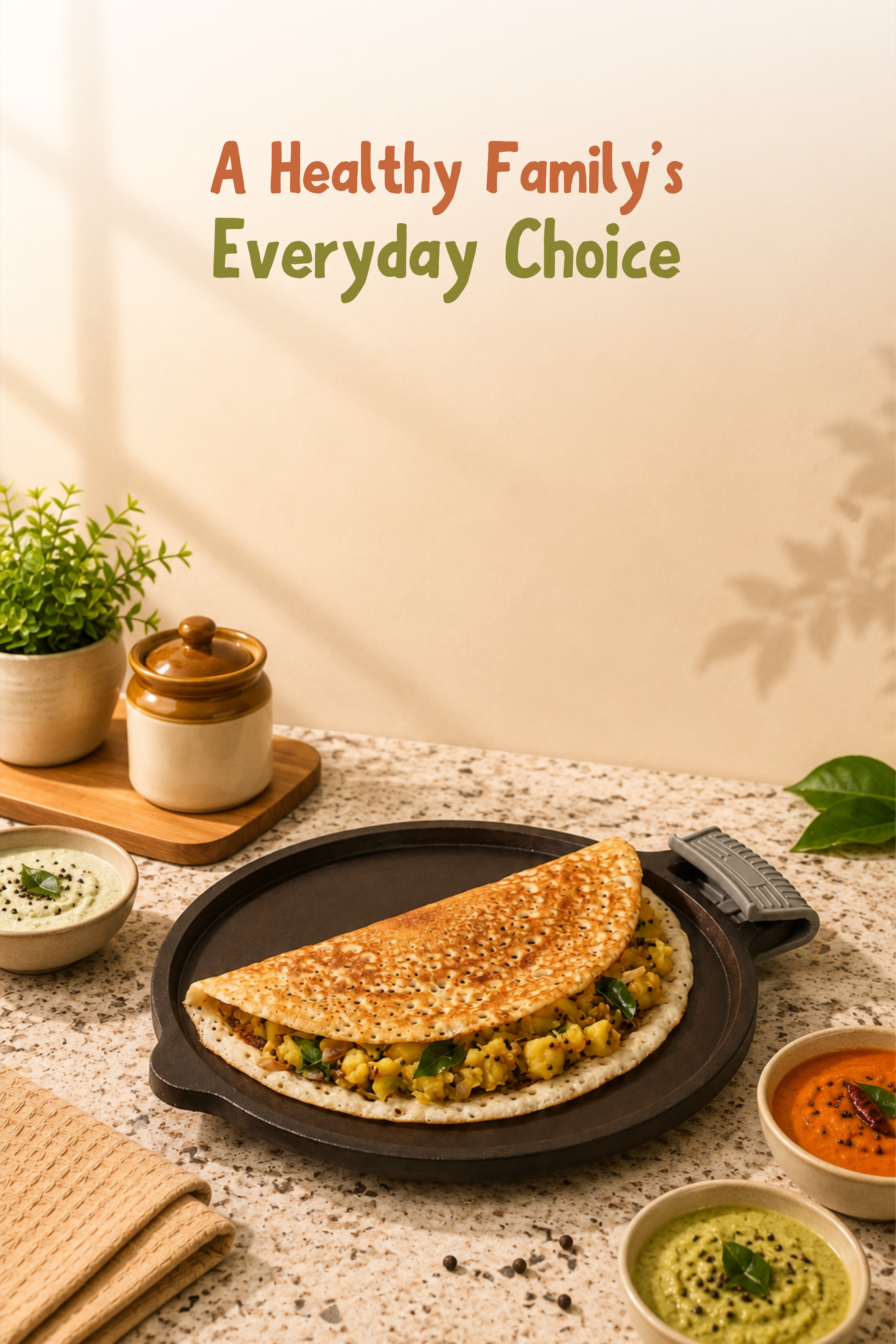 Super Smooth Cast Iron Dosa Tawa 28cm / 11 inch Pre-seasoned, Naturally Nonstick, 100% Pure, Toxin-free, Gas & Induction
