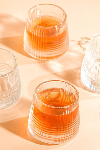 Gridline Rotating Whiskey Glass Set of 6 (170ml)
