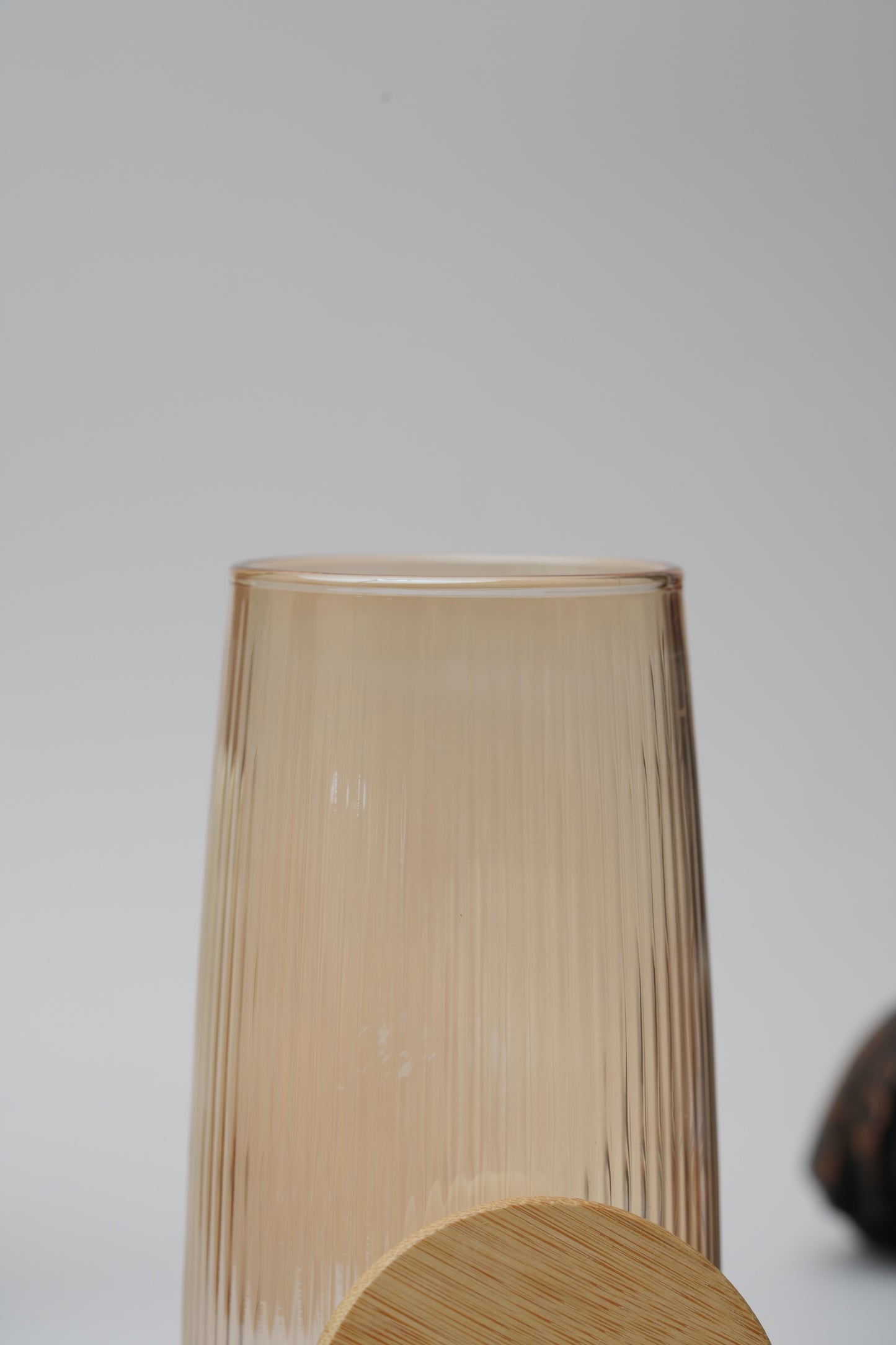 Amber Grove Glass Tumbler with Wooden Lid & Glass Straw Set of 2 (540ml)