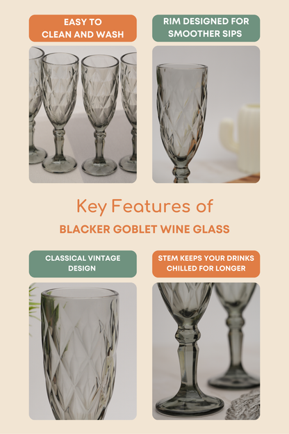 Blacker Goblet Wine Glass Set of 6 (165ml)