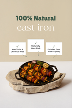 Cast Iron 2 in 1 Grill Plate / Dosa Tawa 30.5cm / 12 inch - Pre-seasoned, 100% Pure, Toxin-free, Gas & Induction