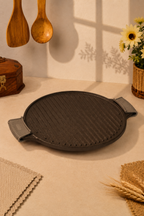 Cast Iron 2 in 1 Grill Plate / Dosa Tawa 30.5cm / 12 inch - Pre-seasoned, 100% Pure, Toxin-free, Gas & Induction