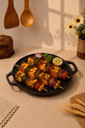 Cast Iron 2 in 1 Grill Plate / Dosa Tawa 30.5cm / 12 inch - Pre-seasoned, 100% Pure, Toxin-free, Gas & Induction