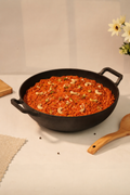 Cast Iron Flat Bottom Kadai 30.48cm / 12 inch (3 ltrs), Pre-seasoned, Naturally Nonstick, 100% Pure, Toxin-free, Gas & Induction