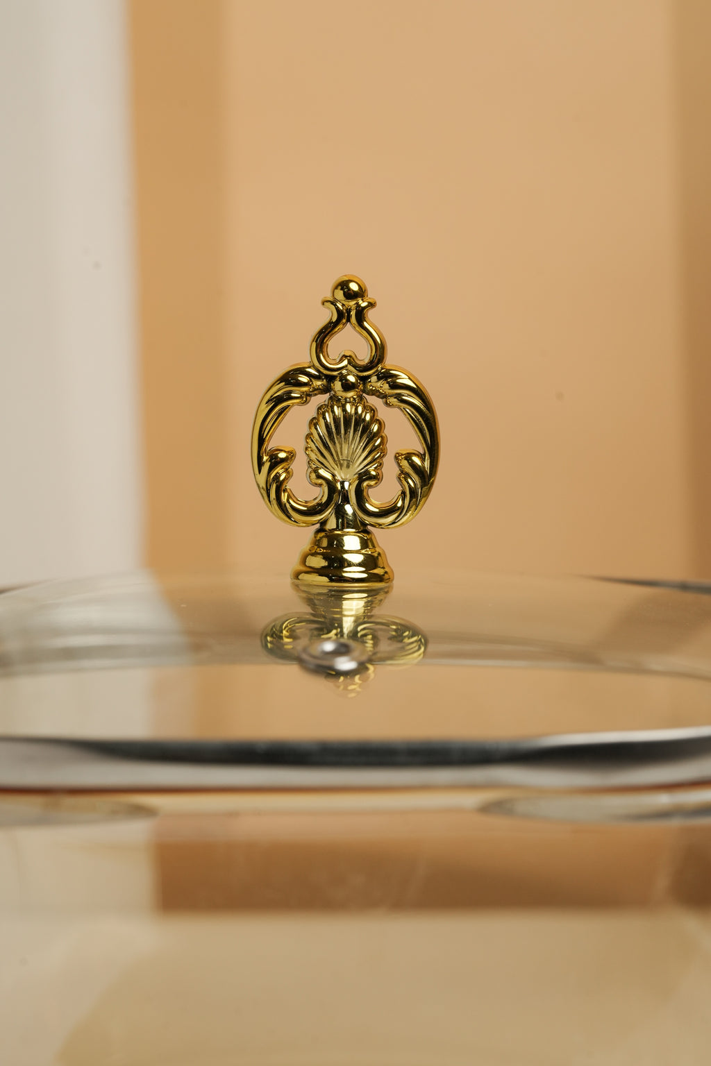 Amber Crown Borosilicate Glass Kadhai / Pot 2 Litre