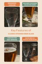 Classic Stemmed Beer Glass Set of 6 (450ml)