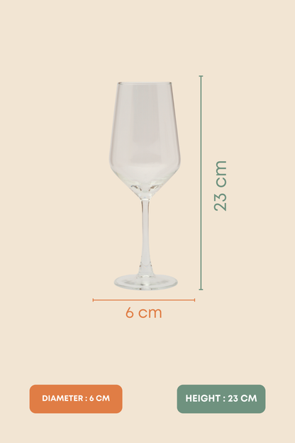 Cortese Crystal Wine Glass Set of 6 (400ml)