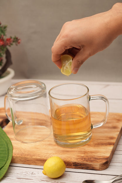 Crystal Brew Classic Glass Mug Set of 6 (350ml)