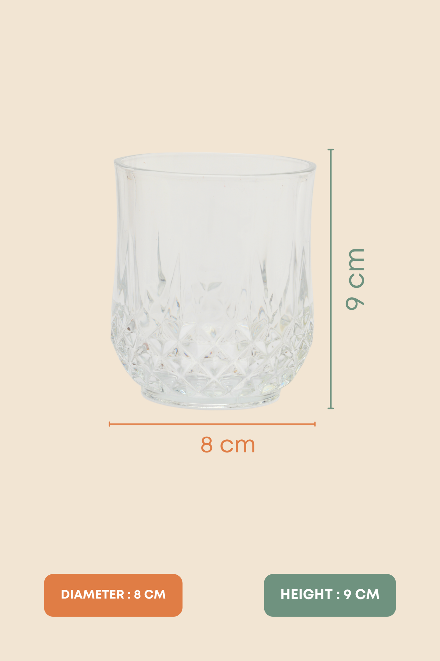 Crystal Ember Whiskey Glass Set of 6 (320ml)