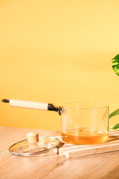 Woody Borosilicate Glass Pan 1.6 Litre