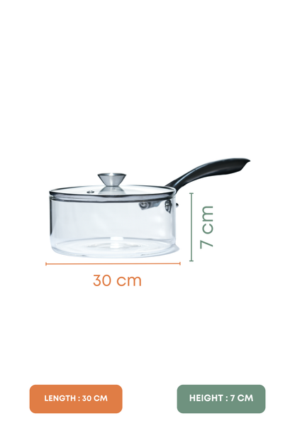 Silvy Borosilicate Glass Pan 1.6 Litre