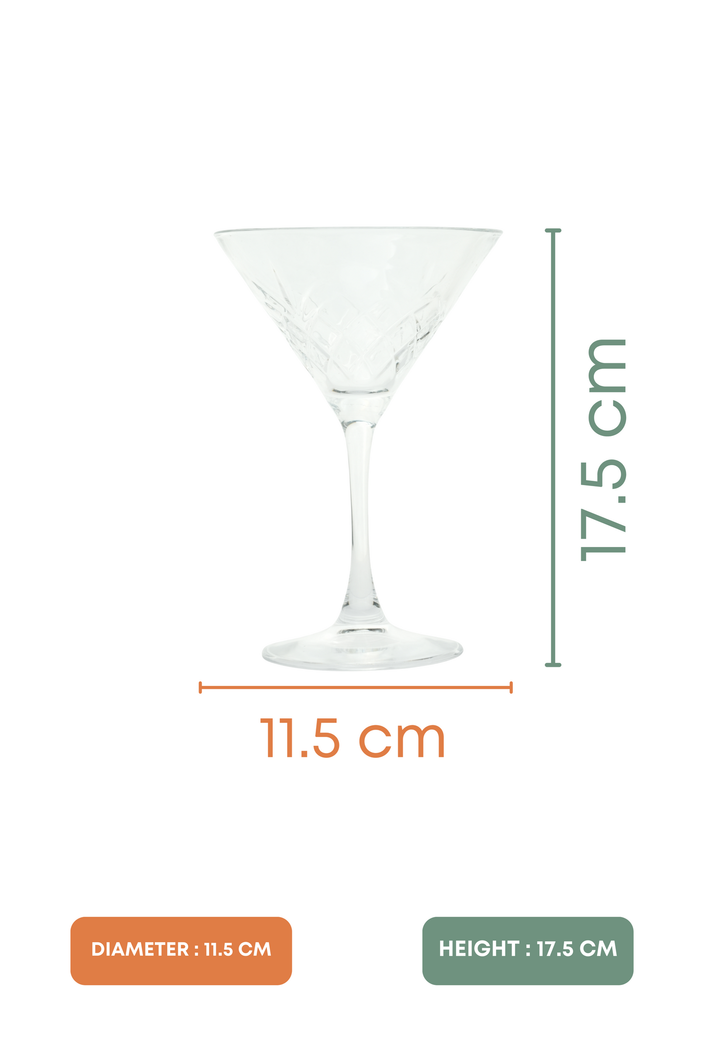 Regal Martini Cocktail Glass Set of 4 (230ml)