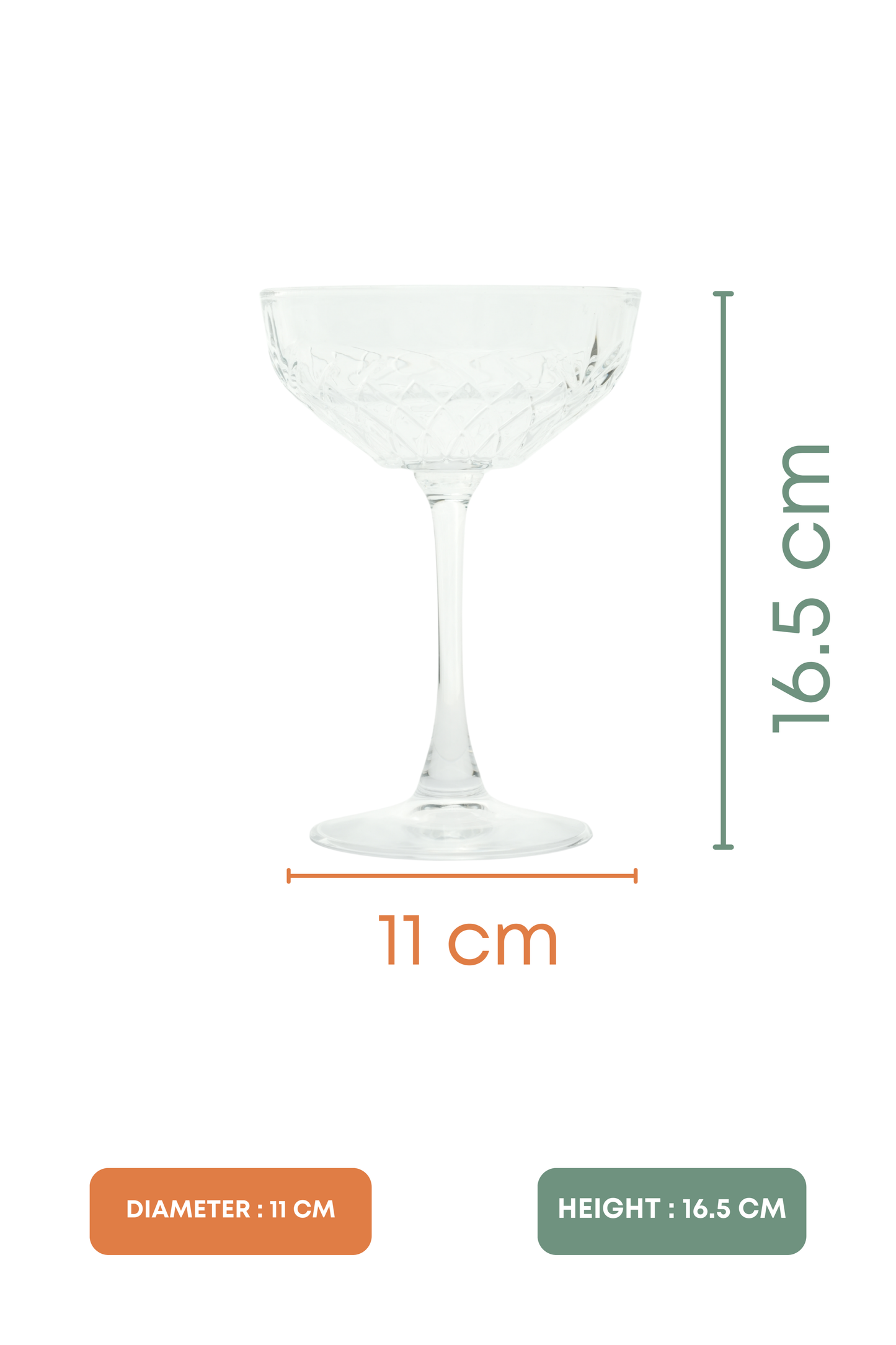 Imperial Coupe Cocktail Glass Set of 4 (250ml)