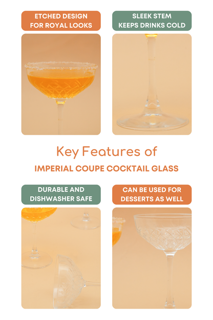 Imperial Coupe Cocktail Glass Set of 4 (250ml)