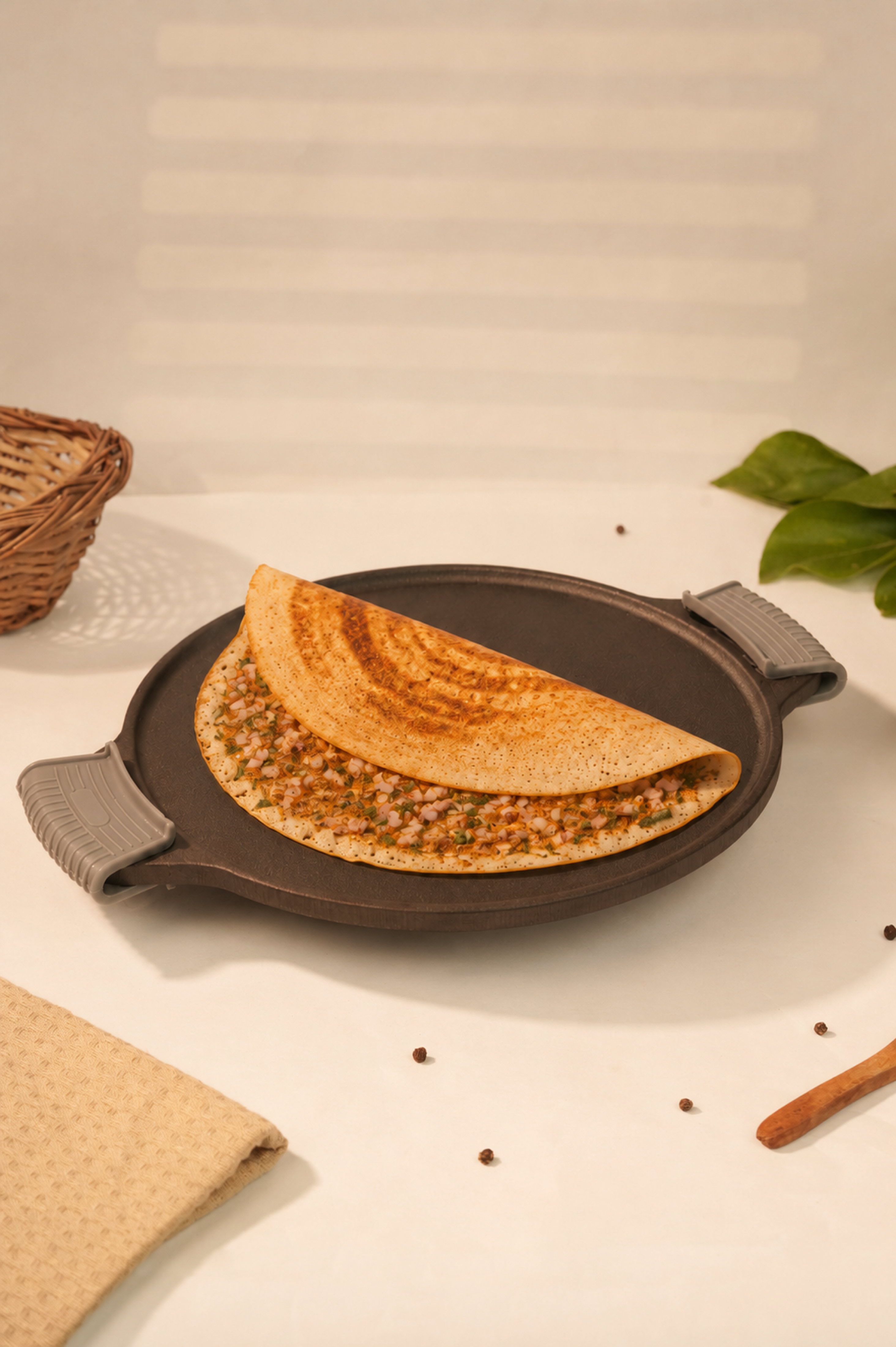 Cast Iron Dosa Tawa 30.5cm / 12 inch - Pre-seasoned, 100% Pure, Toxin-free, Gas & Induction