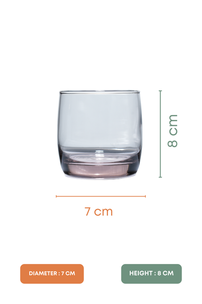Pink Tint Glass Set of 6 (315ml)