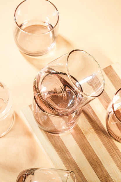 Pink Tint Glass Set of 6 (315ml)