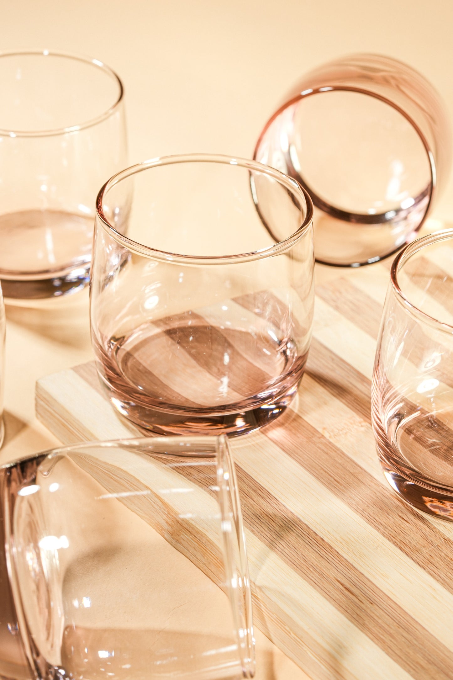 Pink Tint Glass Set of 6 (315ml)