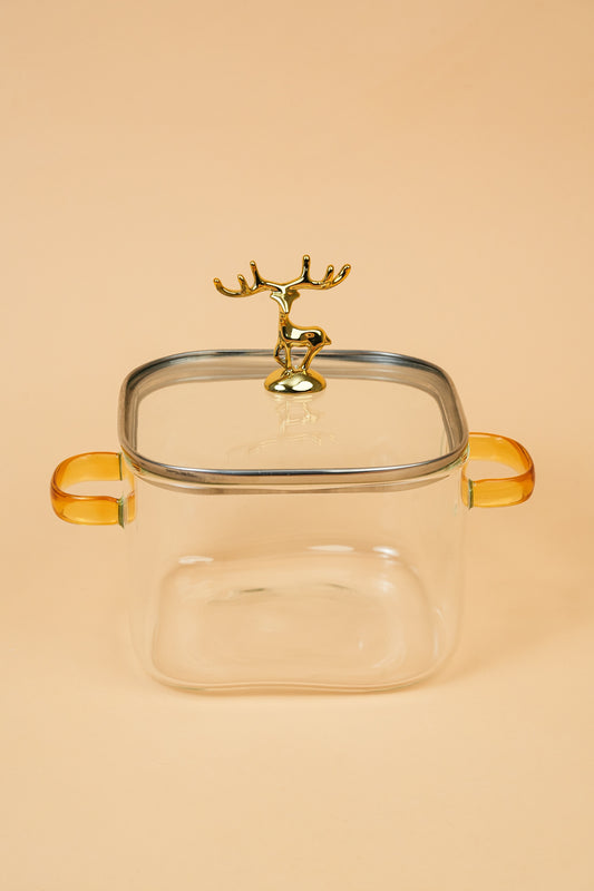 Nordic Crown Borosilicate Glass Kadhai / Pot 2 Litre