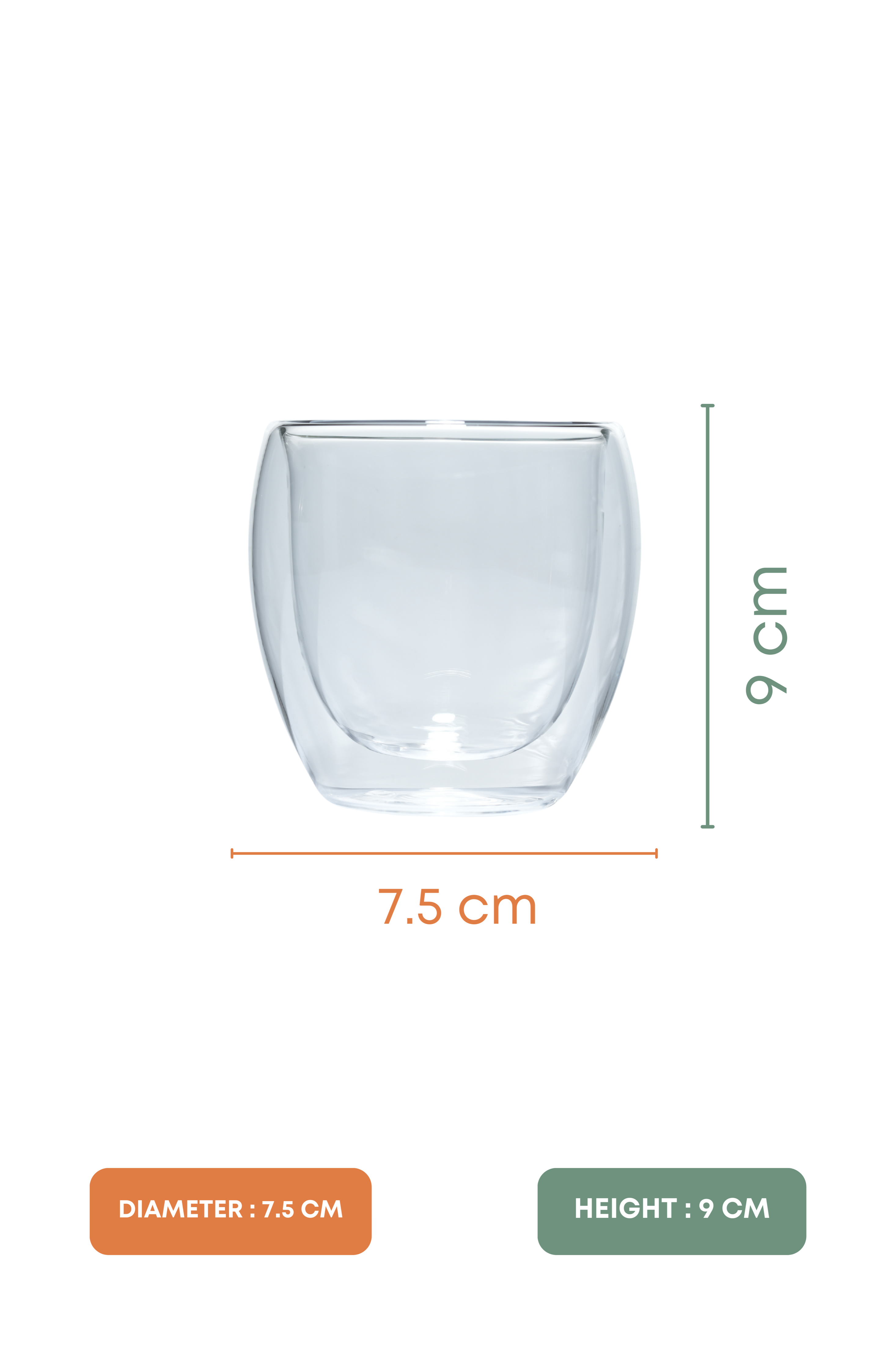 Aura Duo Double Wall Cocktail Glass Set of 2 (250ml)