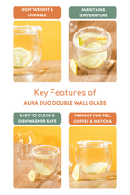 Aura Duo Double Wall Cocktail Glass Set of 2 (250ml)