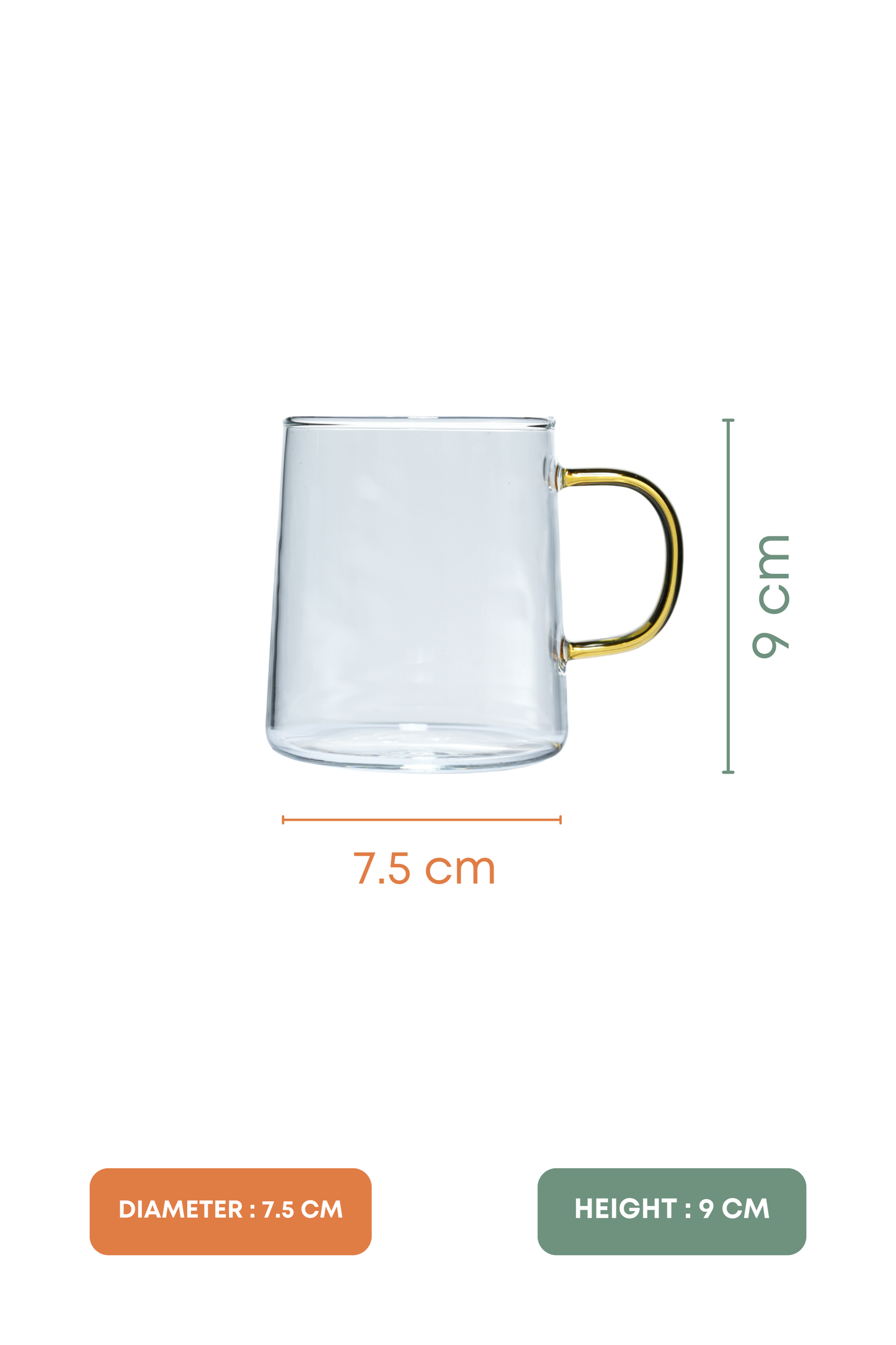 Lume Borosilicate Glass Mug Set of 4 (320ml)