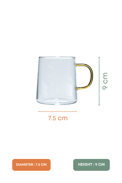 Lume Borosilicate Glass Mug Set of 4 (320ml)