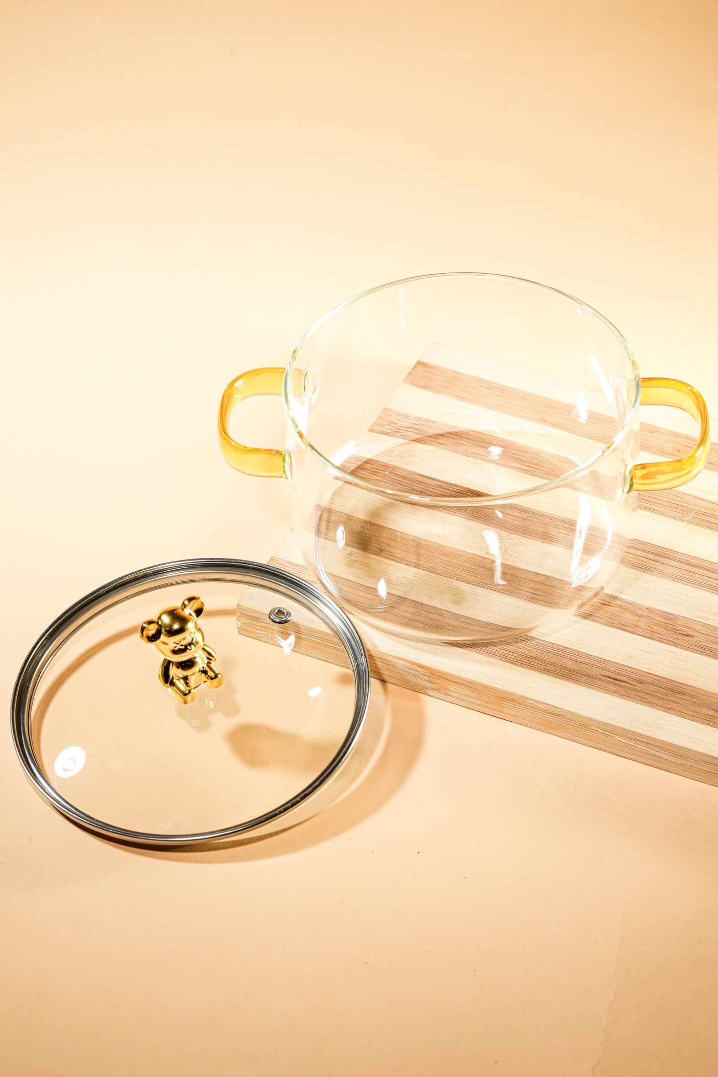 Crystal Cub Borosilicate Glass Kadhai / Pot 1.6 Litre