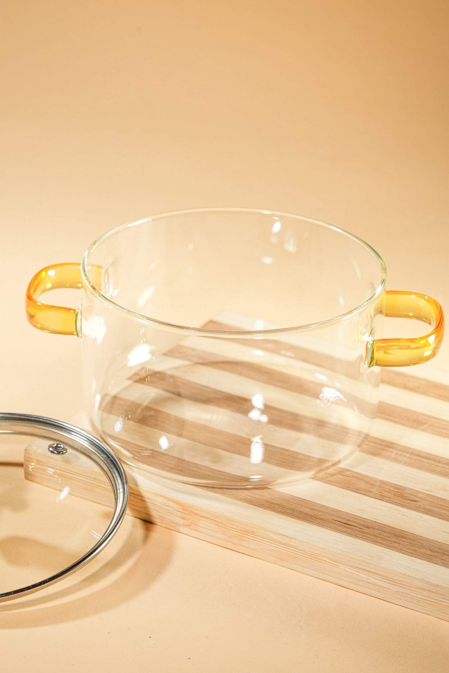 Crystal Cub Borosilicate Glass Kadhai / Pot 1.6 Litre