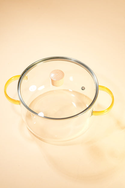 Clarity Borosilicate Glass Kadhai / Pot 3.2 Litre