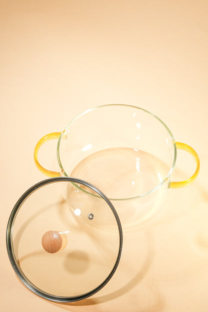 Clarity Borosilicate Glass Kadhai / Pot 3.2 Litre