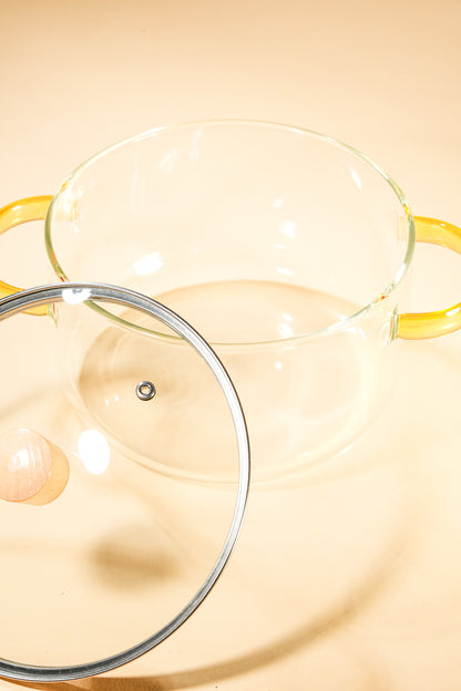 Clarity Borosilicate Glass Kadhai / Pot 3.2 Litre