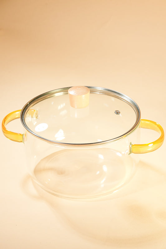 Clarity Borosilicate Glass Kadhai / Pot 3.2 Litre